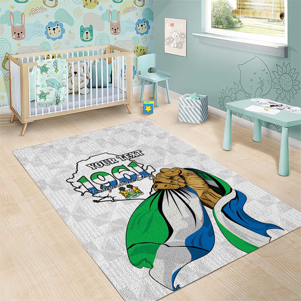 Personalised Happy Independence Sierra Leone Area Rug April 27th