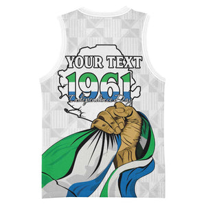 Personalised Happy Independence Sierra Leone Basketball Jersey April 27th LT15
