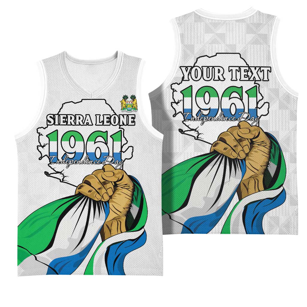 Personalised Happy Independence Sierra Leone Basketball Jersey April 27th LT15