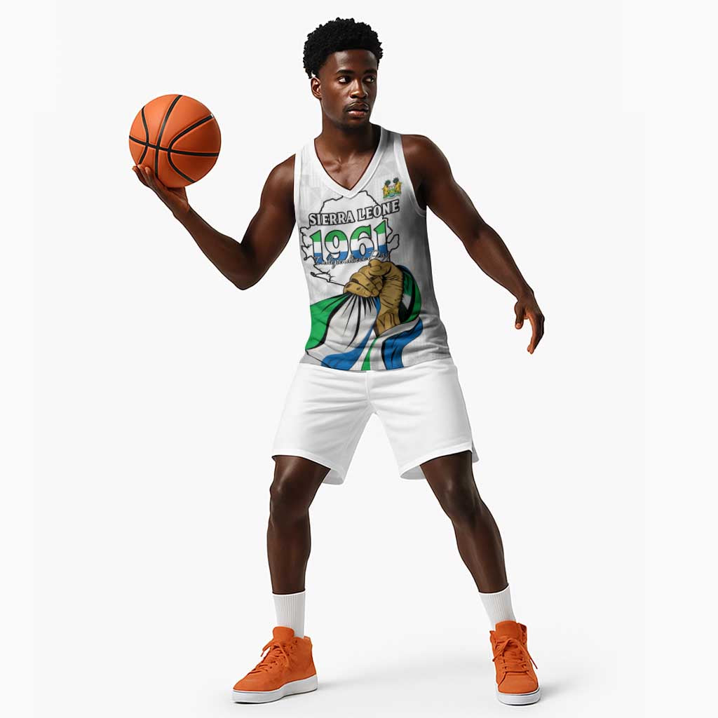 Personalised Happy Independence Sierra Leone Basketball Jersey April 27th LT15
