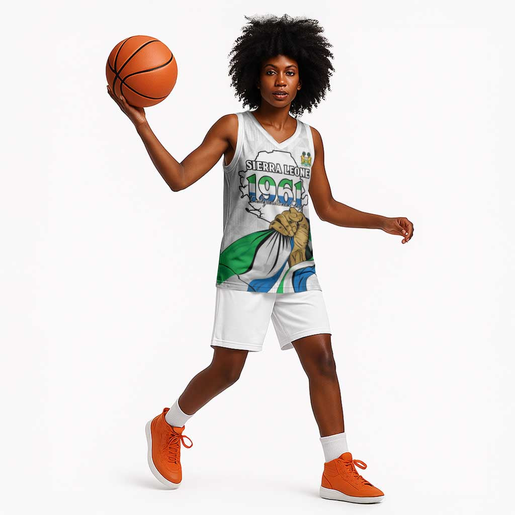 Personalised Happy Independence Sierra Leone Basketball Jersey April 27th LT15