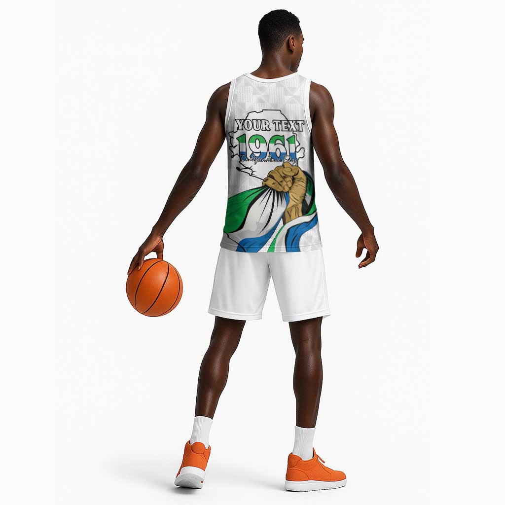 Personalised Happy Independence Sierra Leone Basketball Jersey April 27th LT15