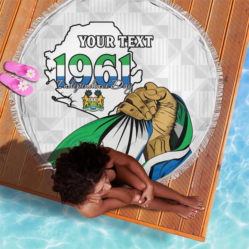 Personalised Happy Independence Sierra Leone Beach Blanket April 27th