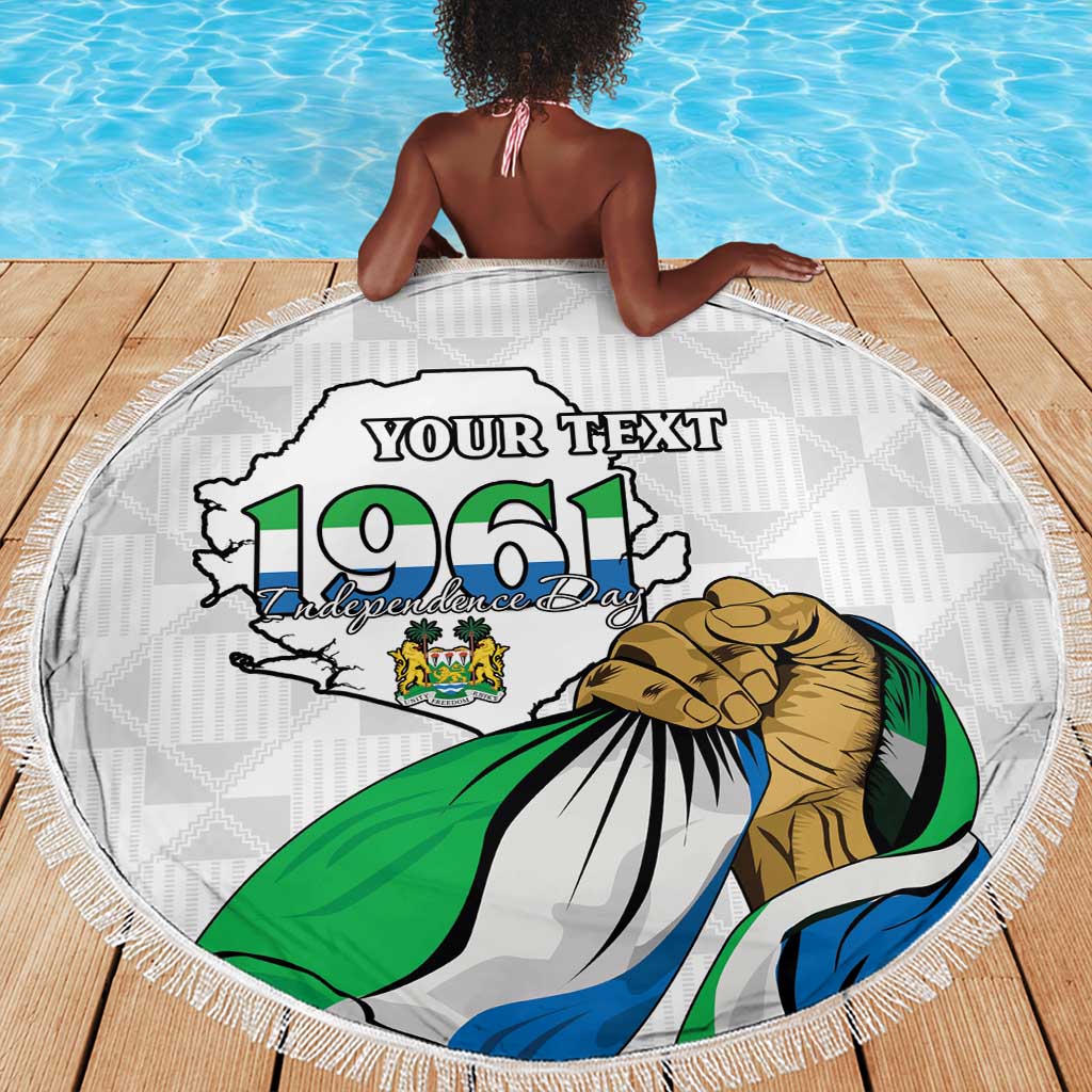 Personalised Happy Independence Sierra Leone Beach Blanket April 27th
