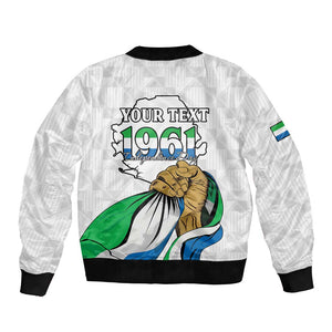 Personalised Happy Independence Sierra Leone Bomber Jacket April 27th
