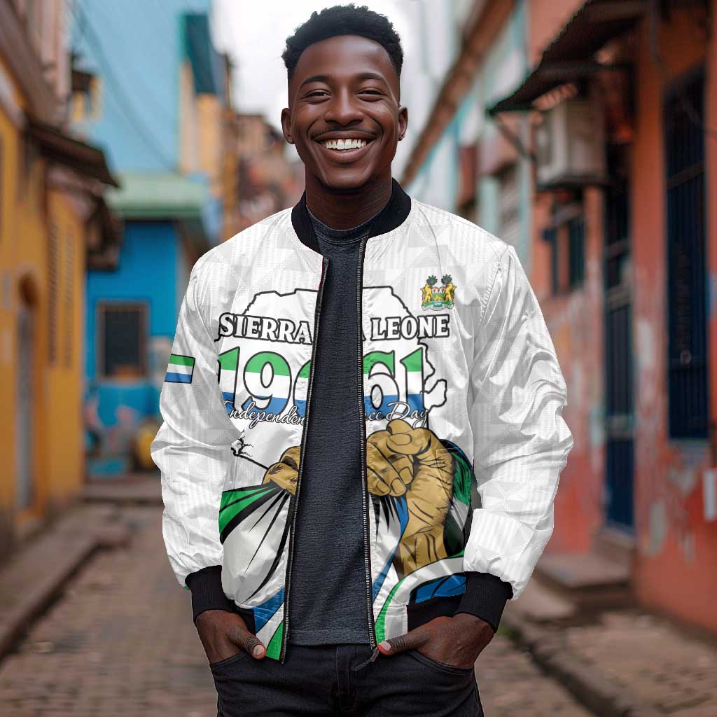Personalised Happy Independence Sierra Leone Bomber Jacket April 27th