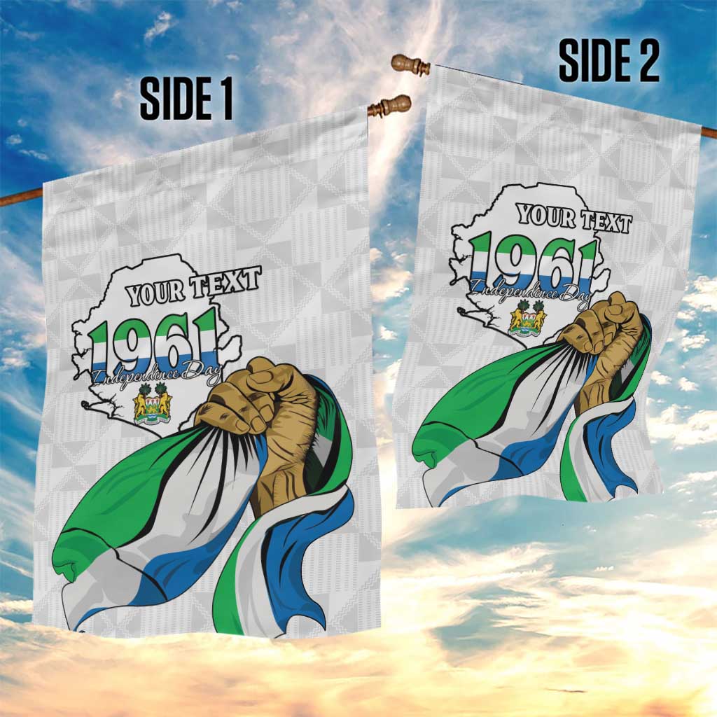 Personalised Happy Independence Sierra Leone Garden Flag April 27th