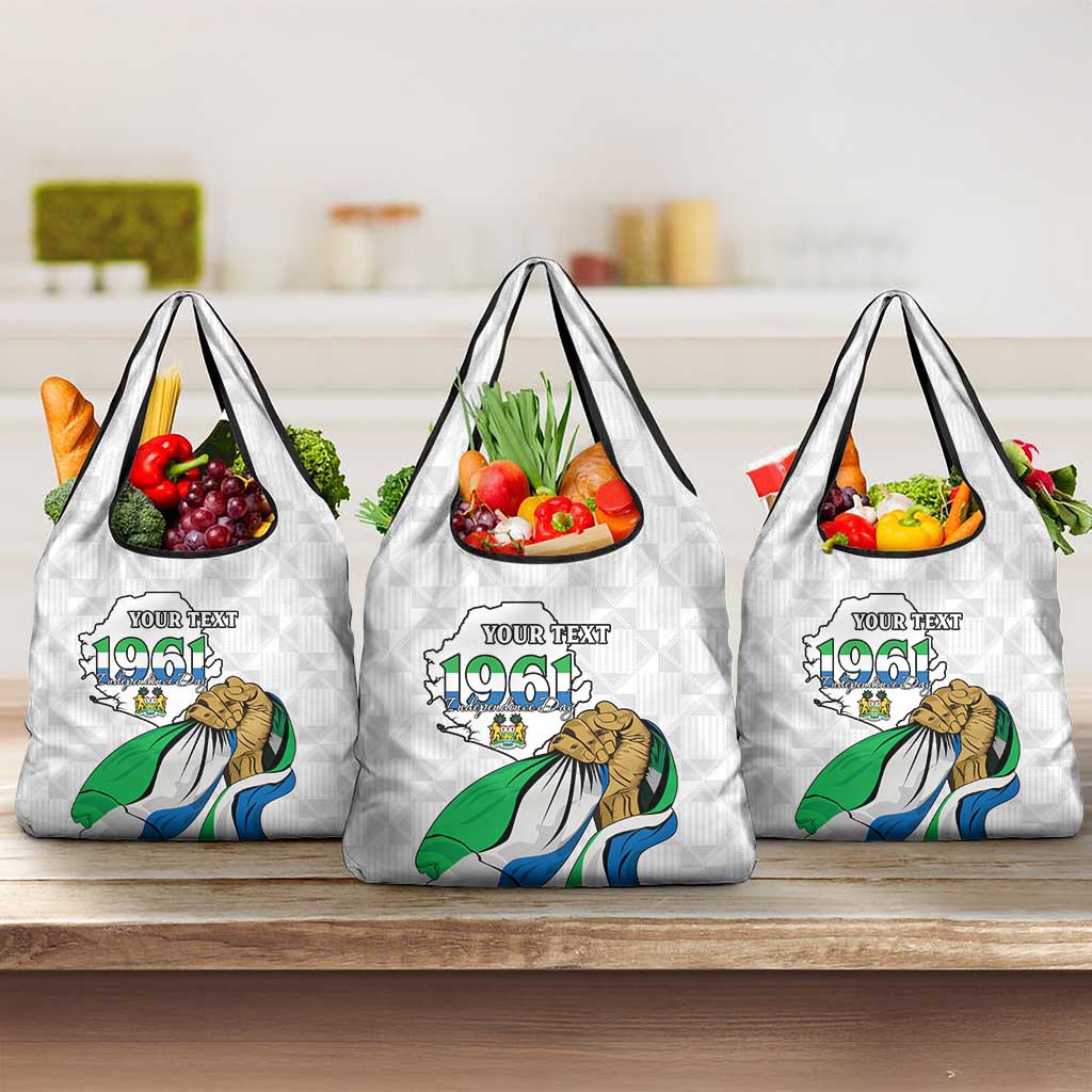 Personalised Happy Independence Sierra Leone Grocery Bag April 27th