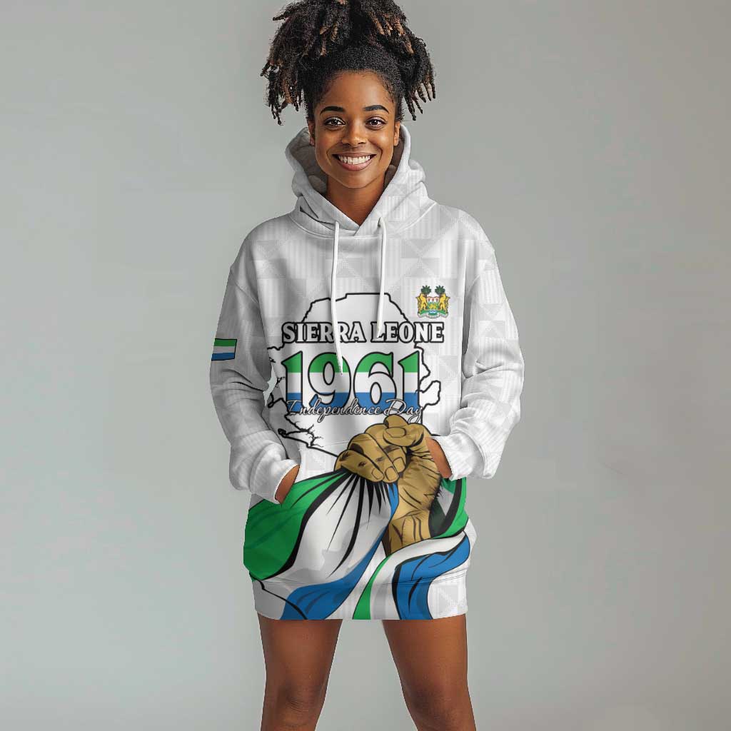 Personalised Happy Independence Sierra Leone Hoodie Dress April 27th