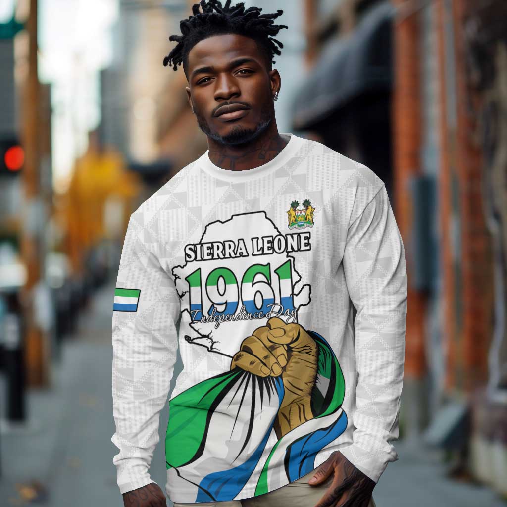 Personalised Happy Independence Sierra Leone Long Sleeve Shirt April 27th