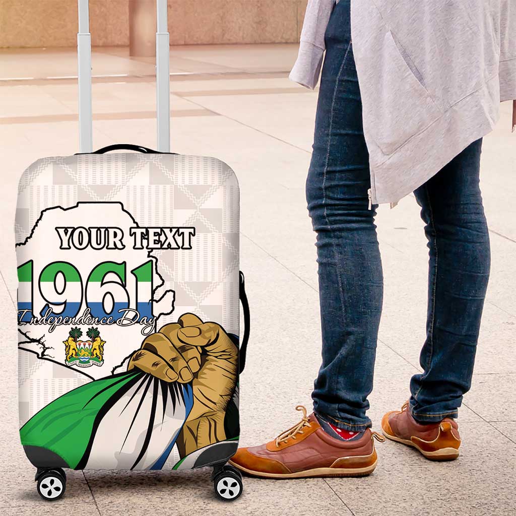 Personalised Happy Independence Sierra Leone Luggage Cover April 27th