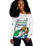 Personalised Happy Independence Sierra Leone Off Shoulder Sweater April 27th
