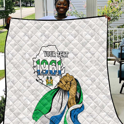 Personalised Happy Independence Sierra Leone Quilt April 27th