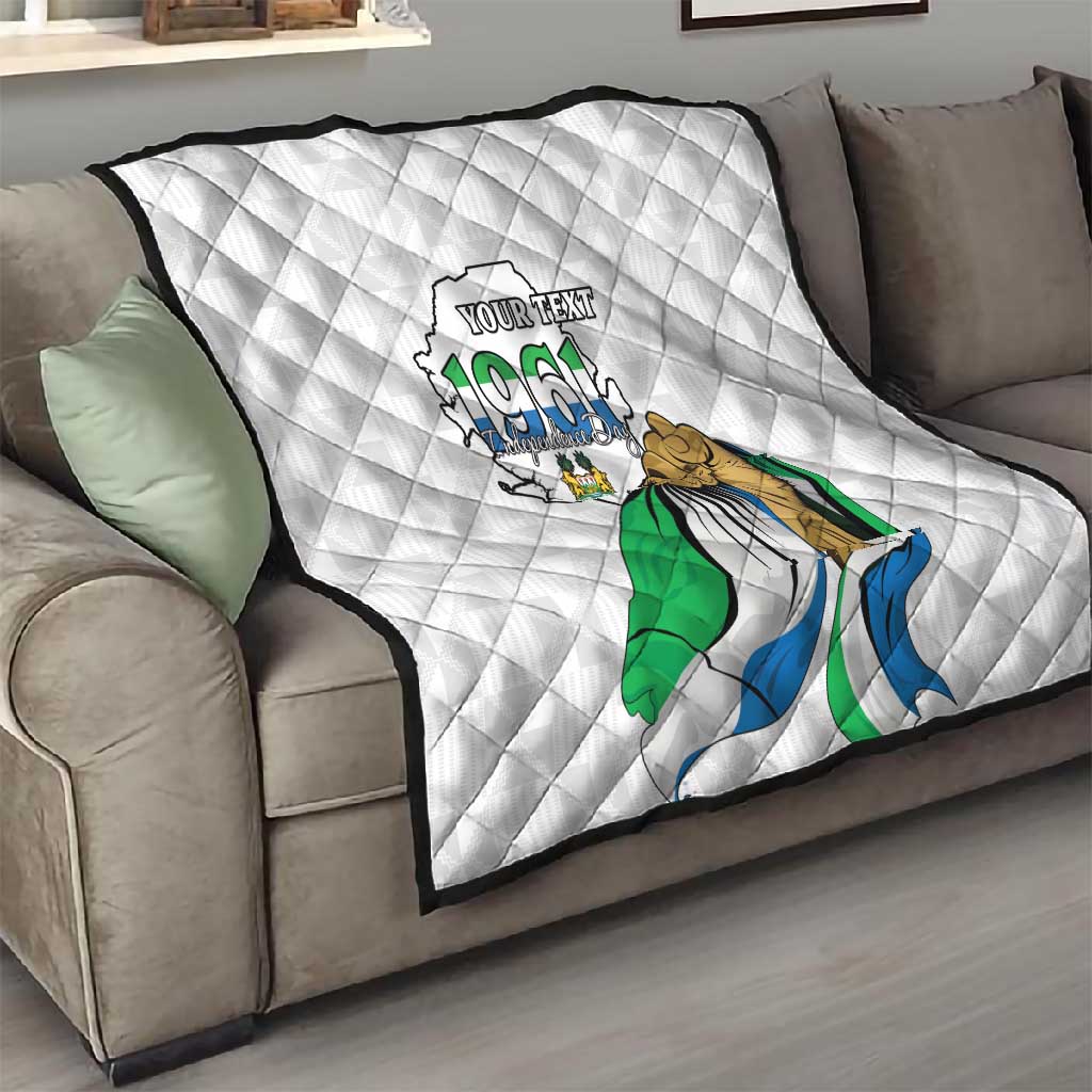 Personalised Happy Independence Sierra Leone Quilt April 27th
