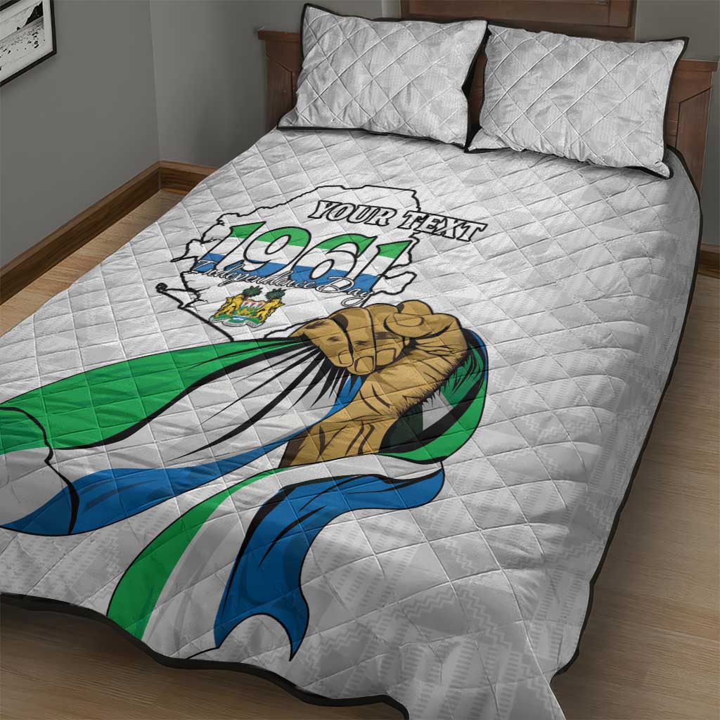 Personalised Happy Independence Sierra Leone Quilt Bed Set April 27th