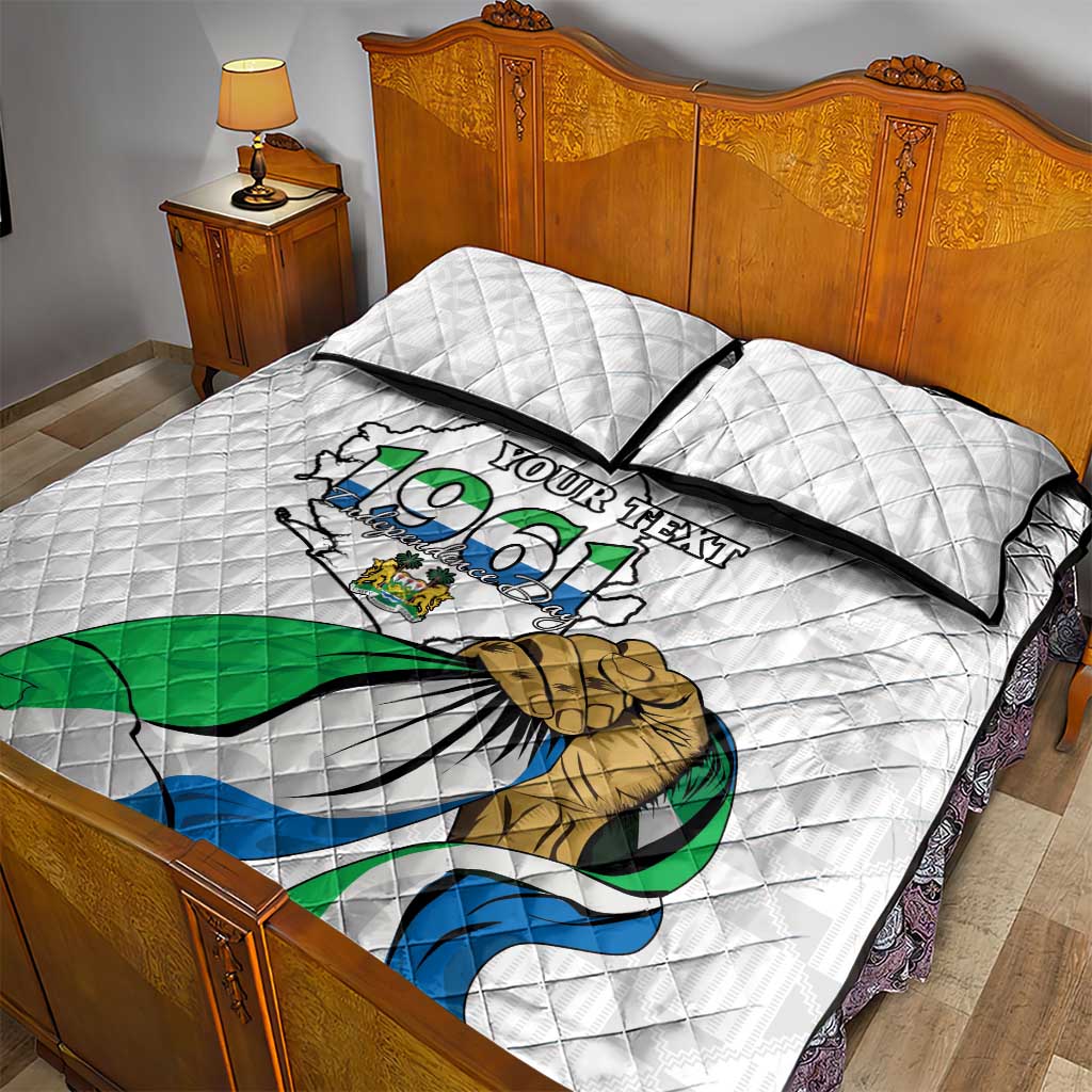 Personalised Happy Independence Sierra Leone Quilt Bed Set April 27th