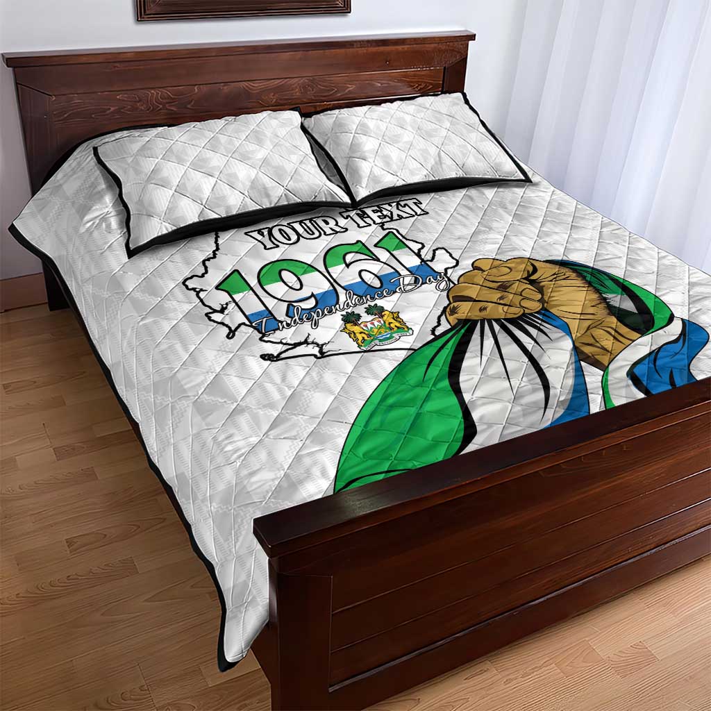 Personalised Happy Independence Sierra Leone Quilt Bed Set April 27th
