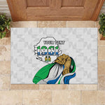 Personalised Happy Independence Sierra Leone Rubber Doormat April 27th