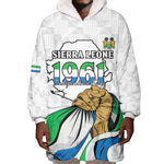 Personalised Happy Independence Sierra Leone Wearable Blanket Hoodie April 27th