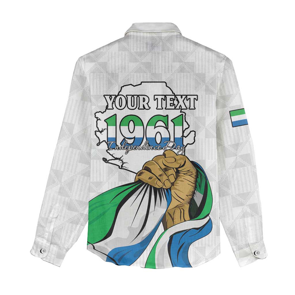 Personalised Happy Independence Sierra Leone Women Casual Shirt April 27th