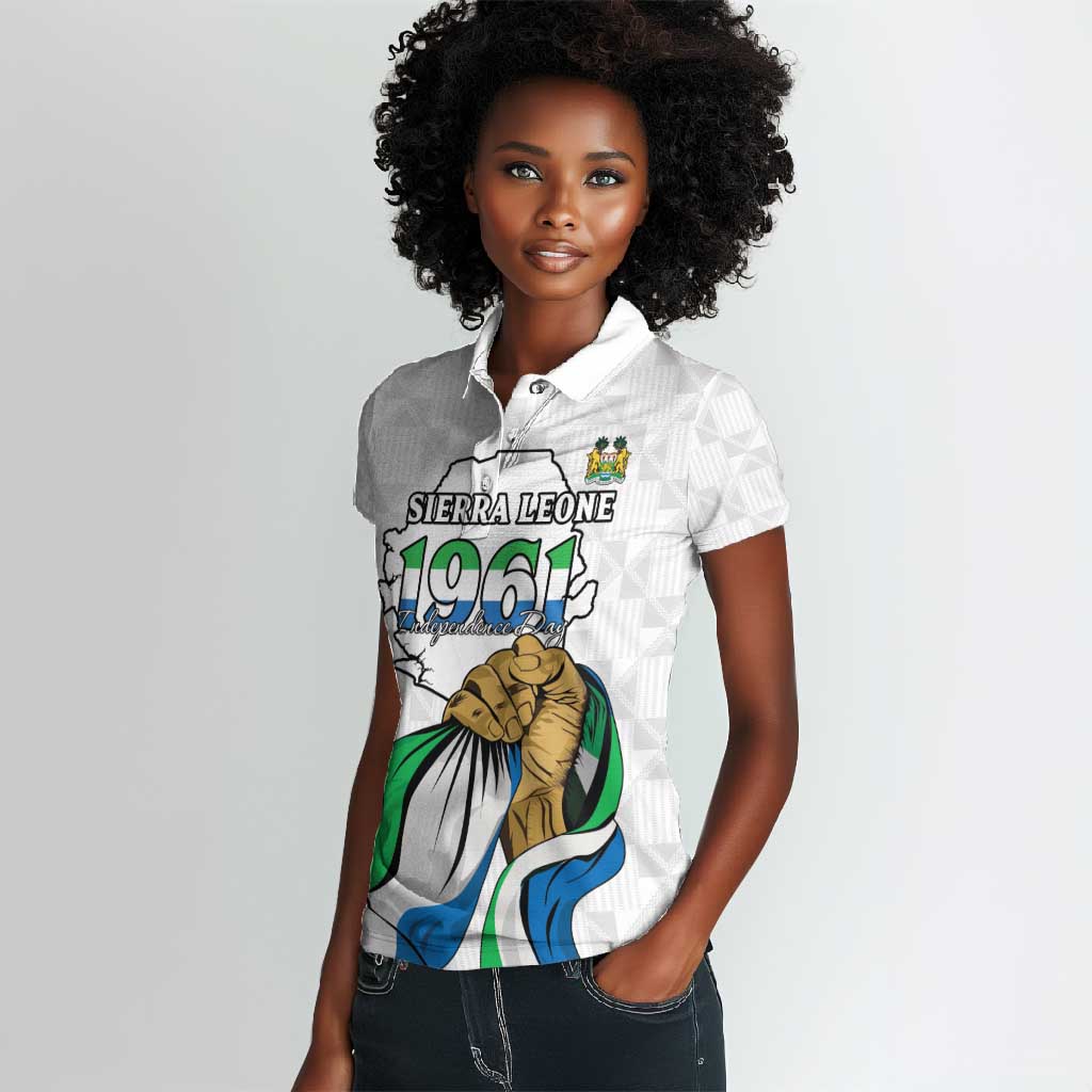 Personalised Happy Independence Sierra Leone Women Polo Shirt April 27th