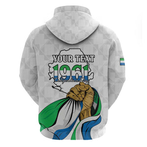 Personalised Happy Independence Sierra Leone Zip Hoodie April 27th