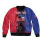 Personalised Haitian Heritage Month Bomber Jacket Coat Of Arms With Dashiki Pattern