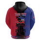 Personalised Haitian Heritage Month Hoodie Coat Of Arms With Dashiki Pattern