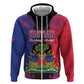 Personalised Haitian Heritage Month Hoodie Coat Of Arms With Dashiki Pattern