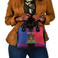Personalised Haitian Heritage Month Shoulder Handbag Coat Of Arms With Dashiki Pattern