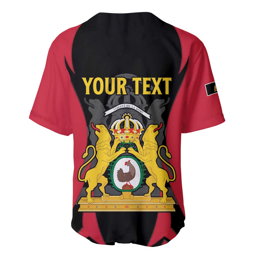 Personalised First Empire Of Haiti Baseball Jersey Coat Of Arms Sporty Style