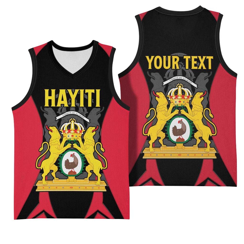 Personalised First Empire Of Haiti Basketball Jersey Coat Of Arms Sporty Style LT15