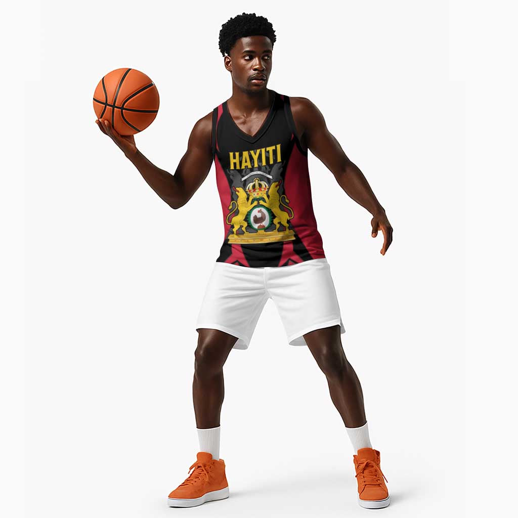 Personalised First Empire Of Haiti Basketball Jersey Coat Of Arms Sporty Style LT15