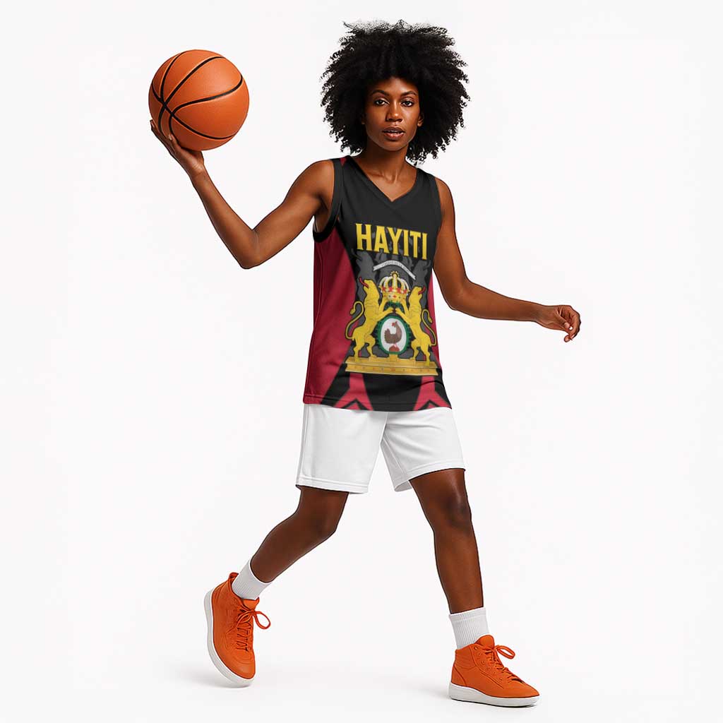 Personalised First Empire Of Haiti Basketball Jersey Coat Of Arms Sporty Style LT15
