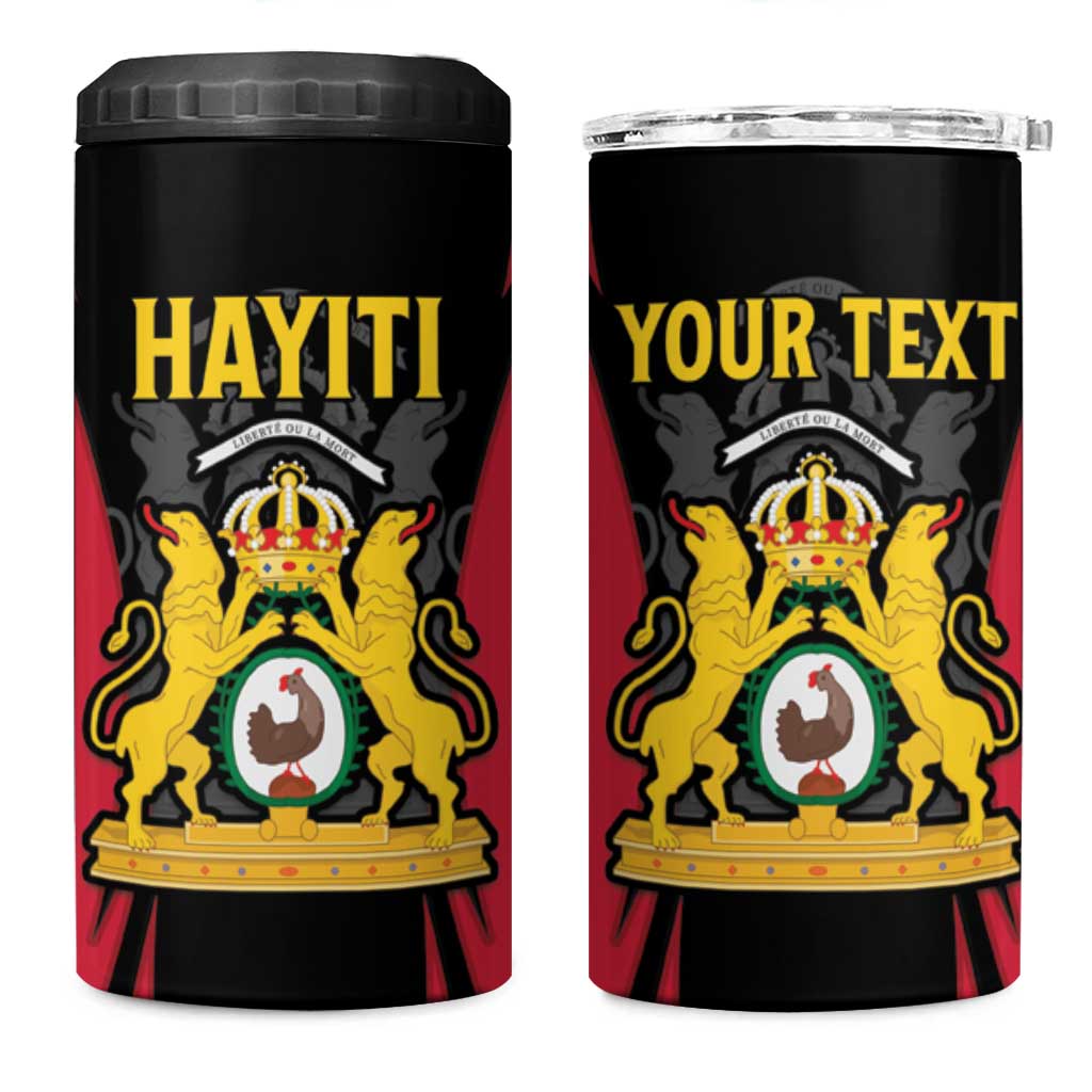 Personalised First Empire Of Haiti 4 in 1 Can Cooler Tumbler Coat Of Arms Sporty Style