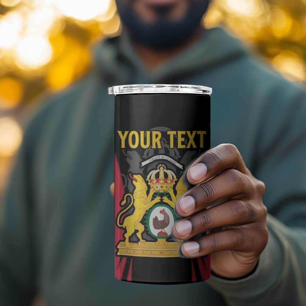 Personalised First Empire Of Haiti 4 in 1 Can Cooler Tumbler Coat Of Arms Sporty Style