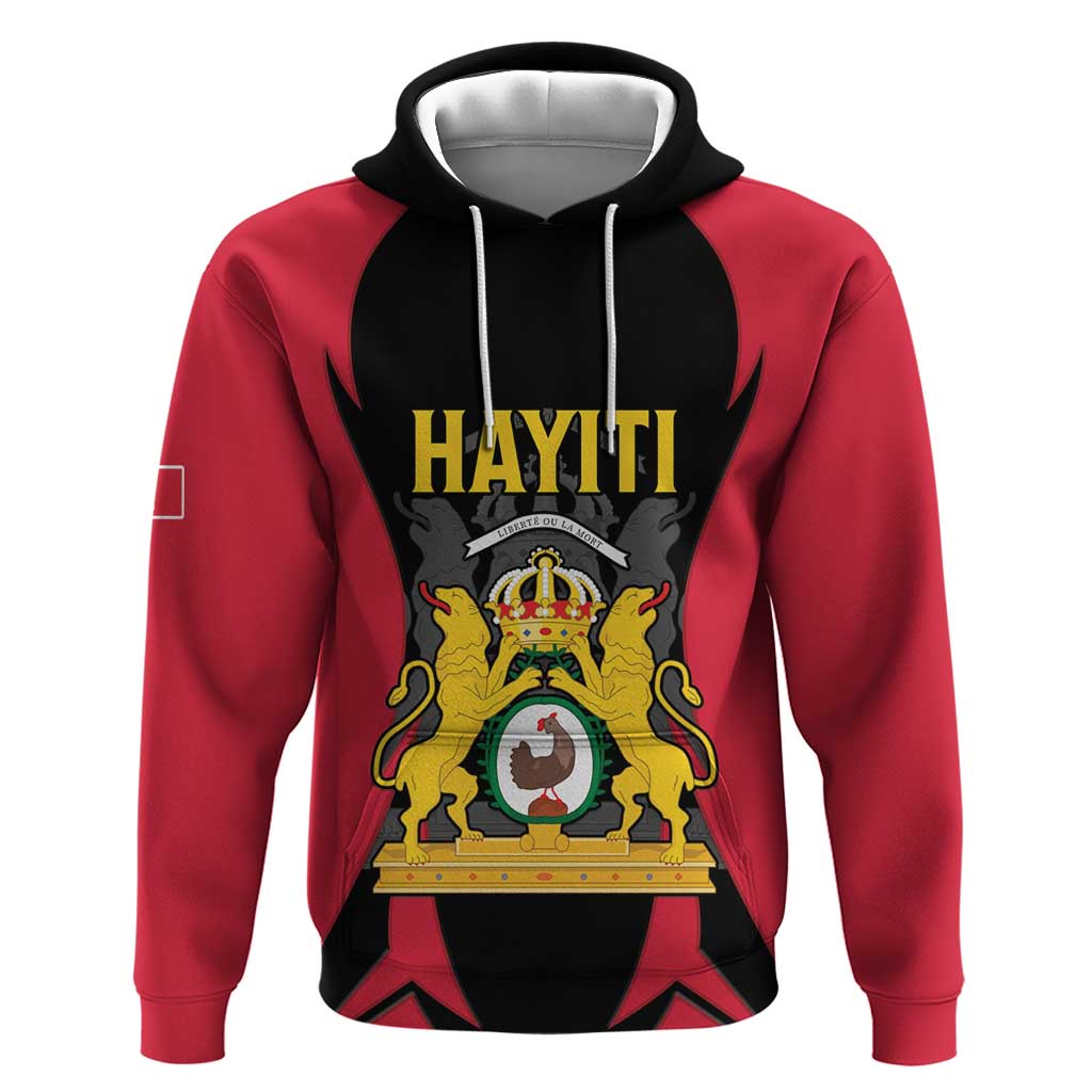 Personalised First Empire Of Haiti Hoodie Coat Of Arms Sporty Style