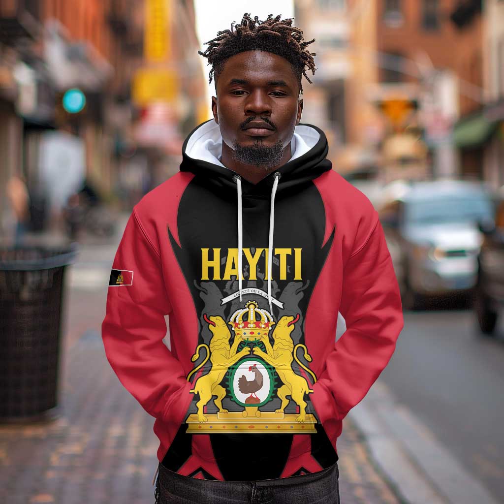 Personalised First Empire Of Haiti Hoodie Coat Of Arms Sporty Style