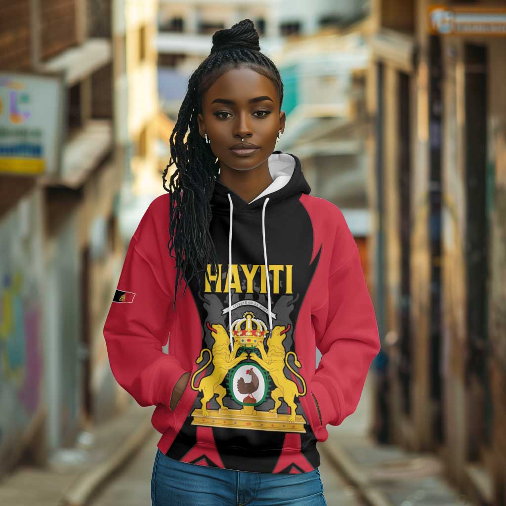 Personalised First Empire Of Haiti Hoodie Coat Of Arms Sporty Style