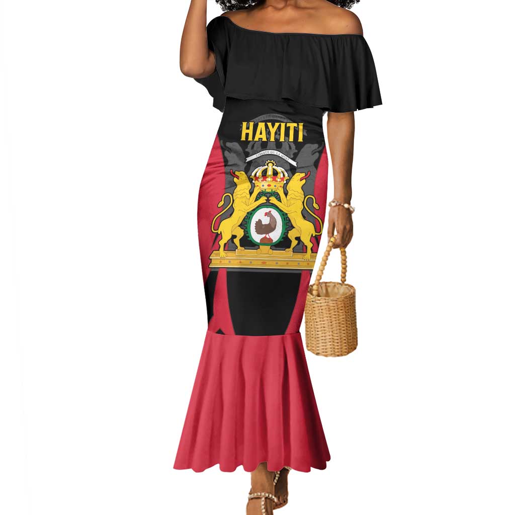Personalised First Empire Of Haiti Mermaid Dress Coat Of Arms Sporty Style