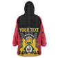 Personalised First Empire Of Haiti Wearable Blanket Hoodie Coat Of Arms Sporty Style