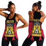 Personalised First Empire Of Haiti Women Racerback Tank Coat Of Arms Sporty Style