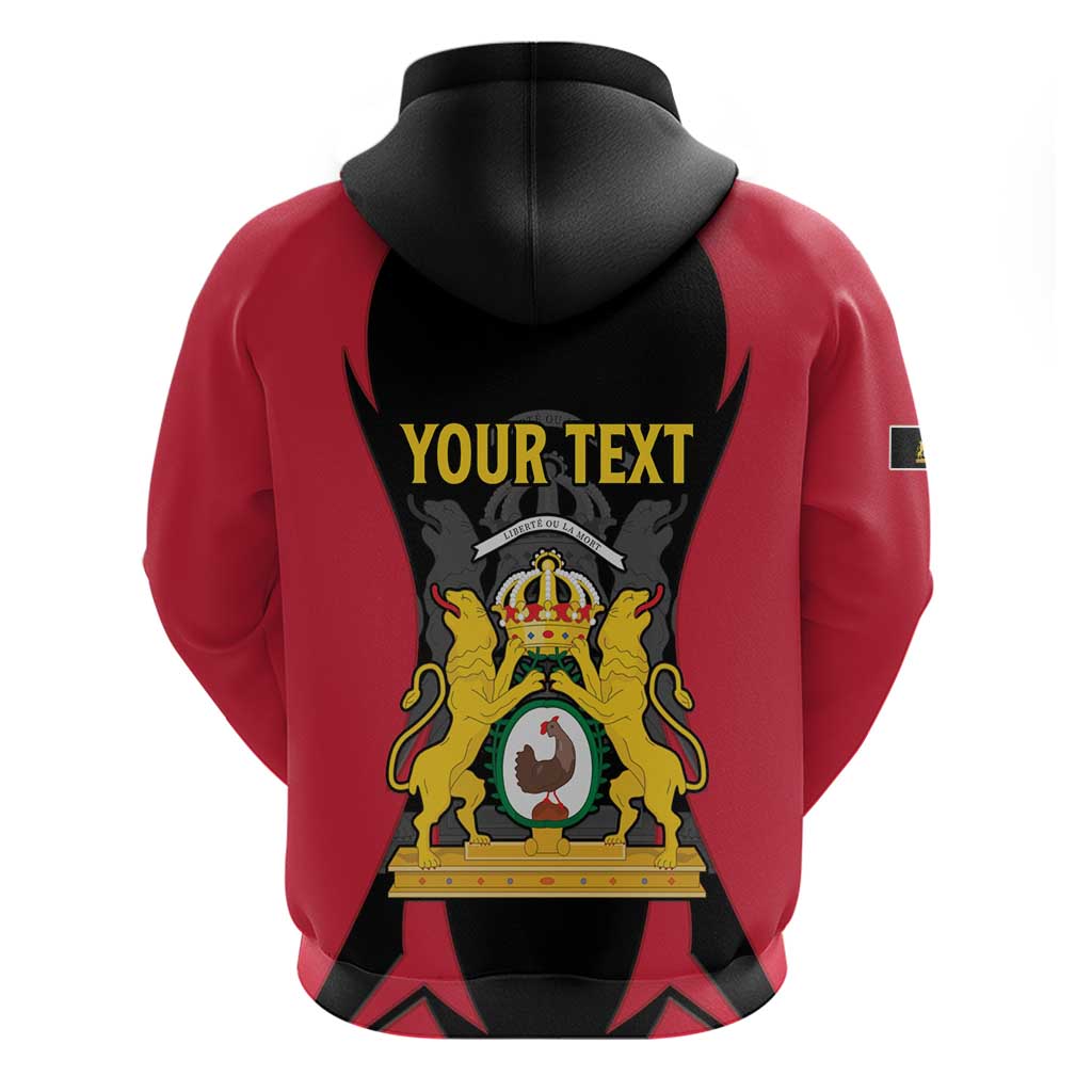 Personalised First Empire Of Haiti Zip Hoodie Coat Of Arms Sporty Style
