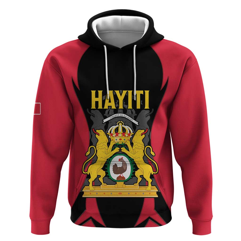 Personalised First Empire Of Haiti Zip Hoodie Coat Of Arms Sporty Style