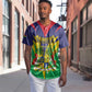 Personalised Republique de Maurice Baseball Jersey Coat Of Arms Flag Style