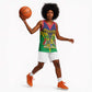 Personalised Republique de Maurice Basketball Jersey Coat Of Arms Flag Style LT15