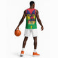 Personalised Republique de Maurice Basketball Jersey Coat Of Arms Flag Style LT15