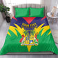 Personalised Republique de Maurice Bedding Set Coat Of Arms Flag Style