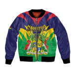 Personalised Republique de Maurice Bomber Jacket Coat Of Arms Flag Style