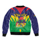 Personalised Republique de Maurice Bomber Jacket Coat Of Arms Flag Style